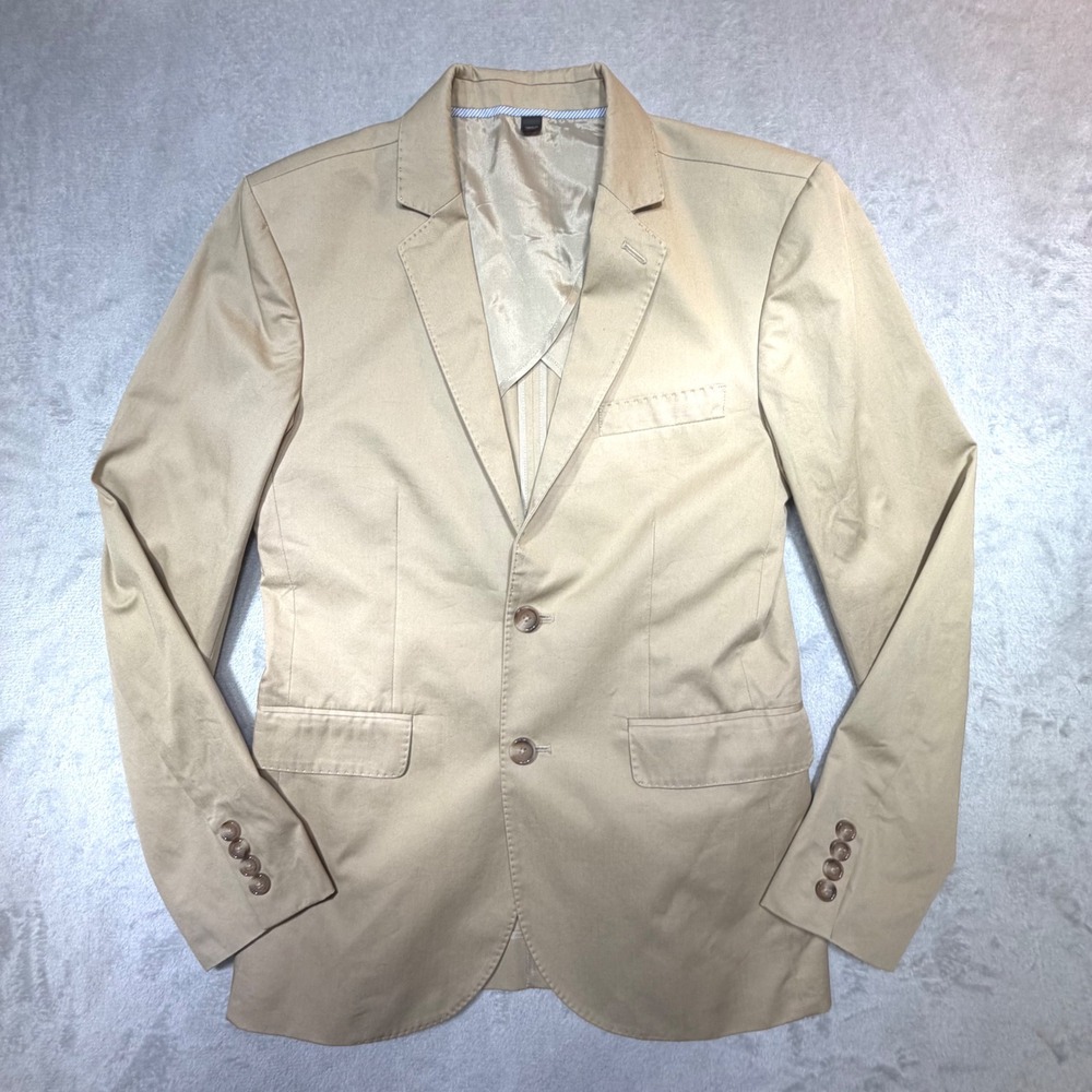 Crewcuts Ludlow Blazer Size 16 Tan Khaki luxury Larusmiani Italian Cotton Jacket